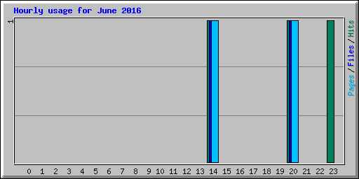 Hourly usage for June 2016