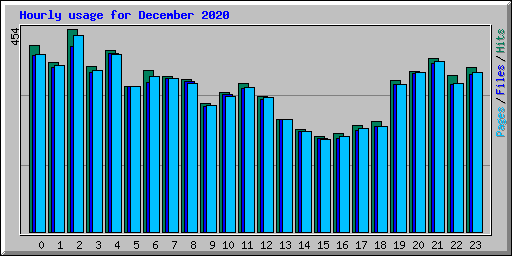 Hourly usage for December 2020