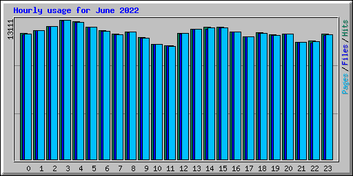 Hourly usage for June 2022