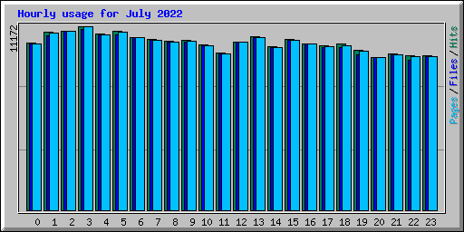 Hourly usage for July 2022