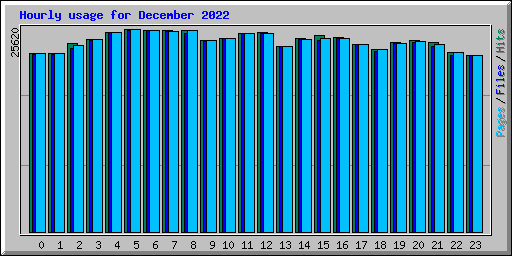 Hourly usage for December 2022