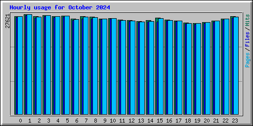 Hourly usage for October 2024