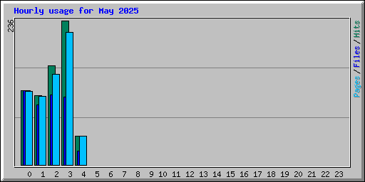 Hourly usage for May 2025